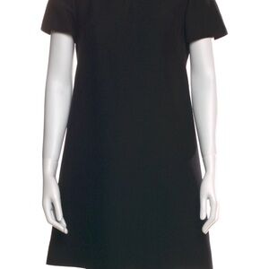 Valentino Garavani Wool Black Short Sleeve Dress